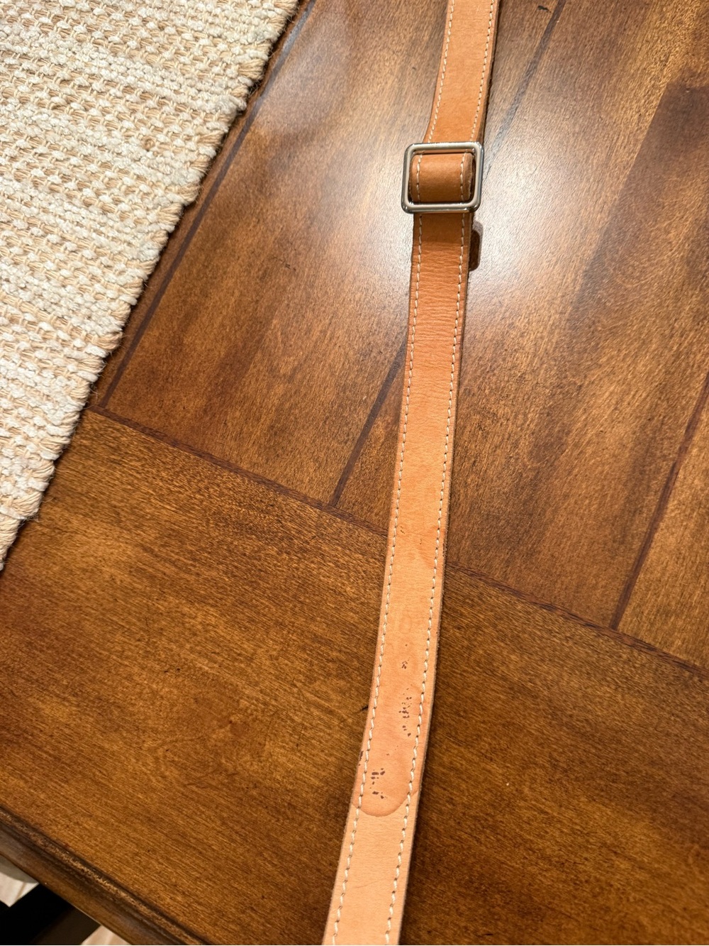 Consuela Tan Leather Strap Replacement with Silver Clips - Picture 4 of 8